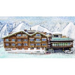 Hotel winter commission illustration