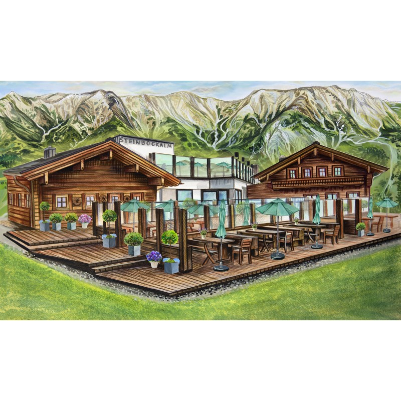 hotel summer commission illustration