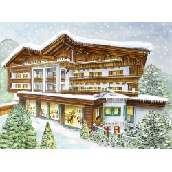 hotel winter commission illustration