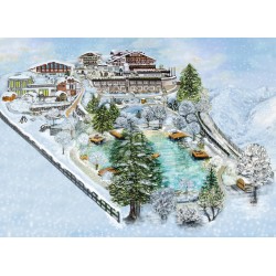 Hotel winter commission illustration