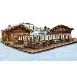 Real estate winter illustration