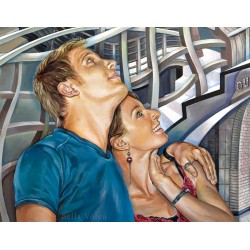 Realistisches Portrait auf Leinwand von 1 Person