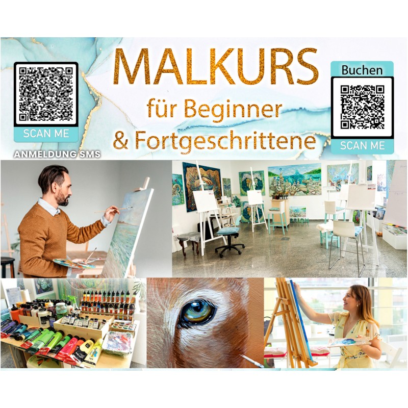 Acrylic painting workshop in down-town Vienna, Austria