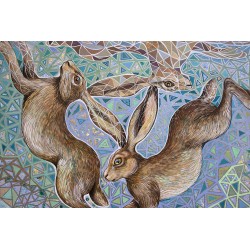 The Three Hares-45 x 60 cm, Print on canvas