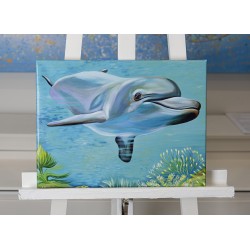Dolphin /30 x 40 cm/ Print on canvas