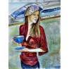 Aquarell Portrait auf Papier